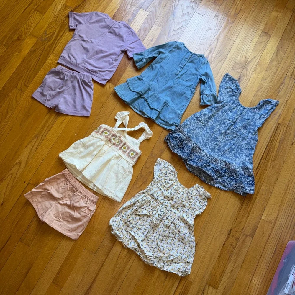 Toddler‎ Girls Summer Clothes Bundle 7pc Gap Old Navy Cat & Jack Sets Dresses 3T